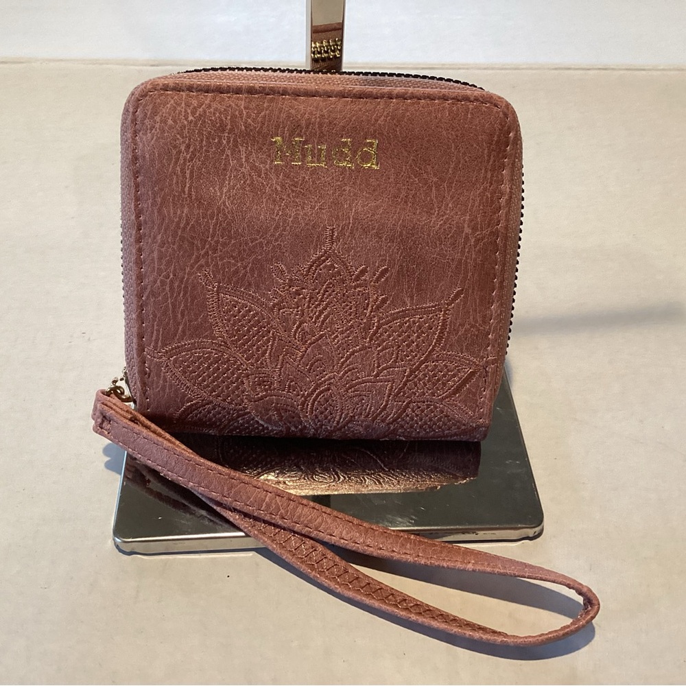 Mudd Tan Women's Wallet with Wrist Strap